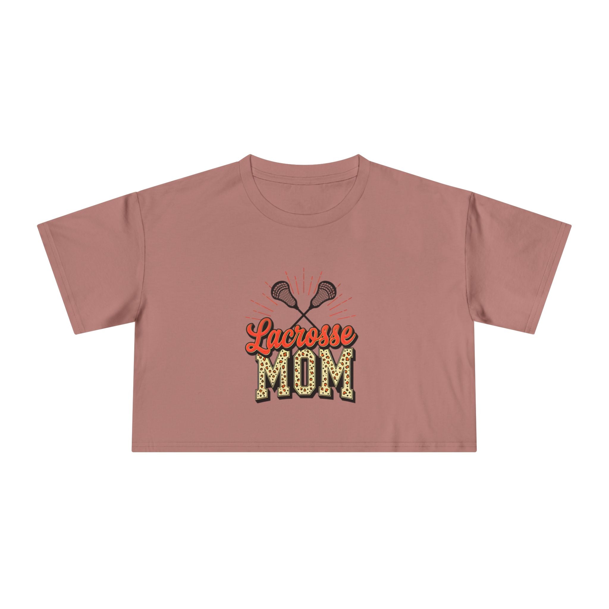 Lacrosse Mom Cheetah Print Women's Crop Tee - Magnolia Wild SC