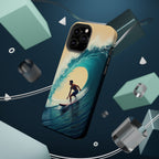 Surfer Riding a Wave iPhone Case — Magnetic Impact-Resistant - Magnolia Wild SC
