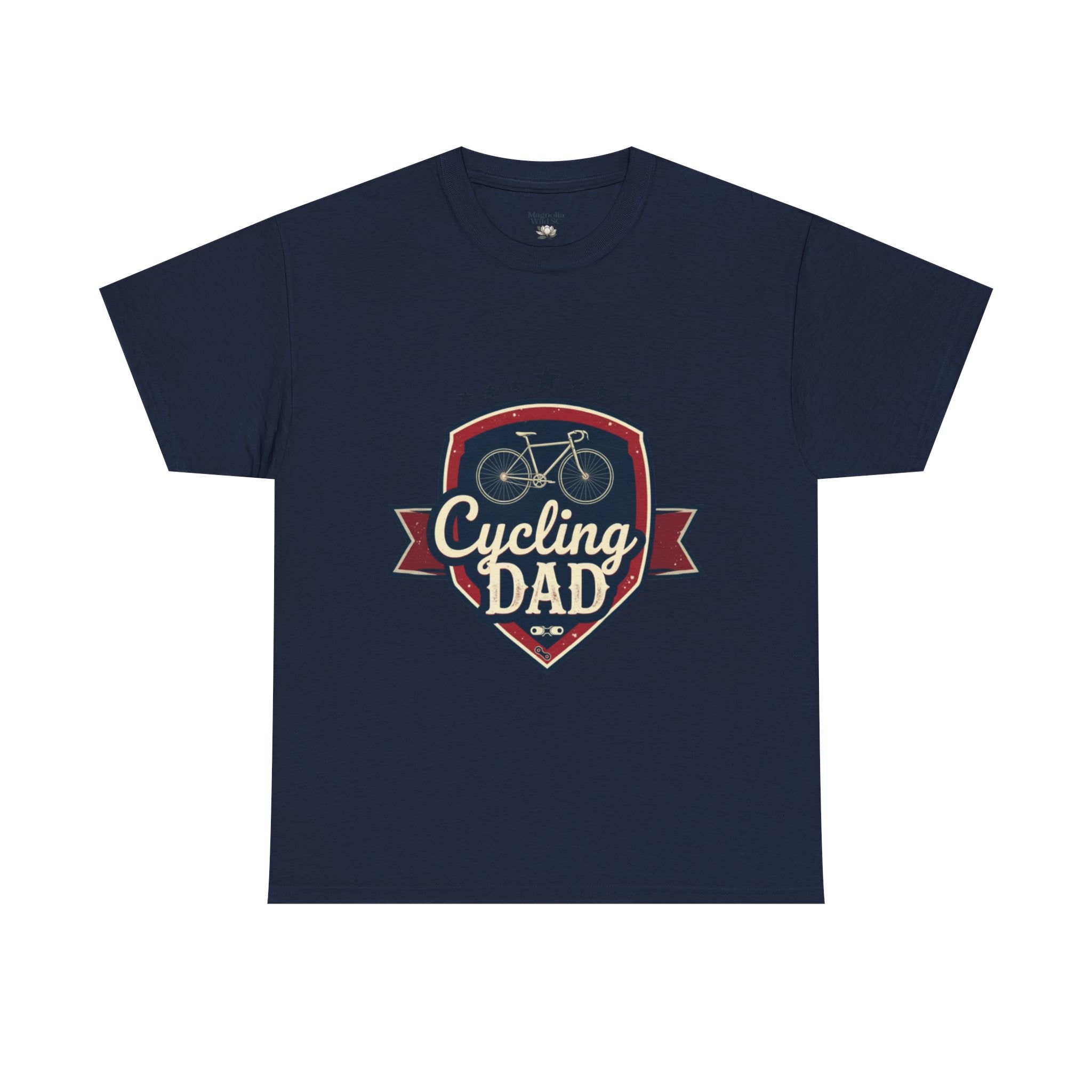 Retro Badge Style: The Vintage Cycling Dad Shield Tee - Magnolia Wild SC