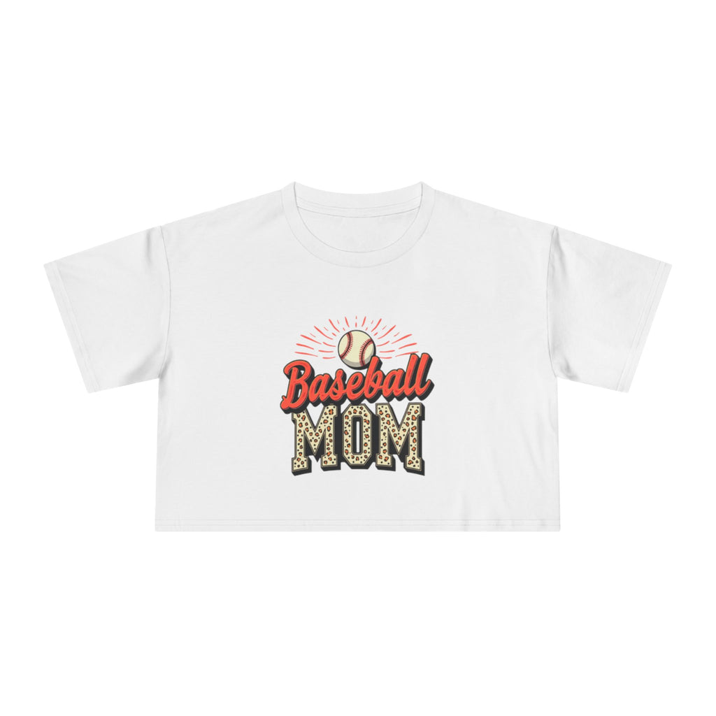 Baseball Mom Cheetah Print Women's Crop Tee - Magnolia Wild SC