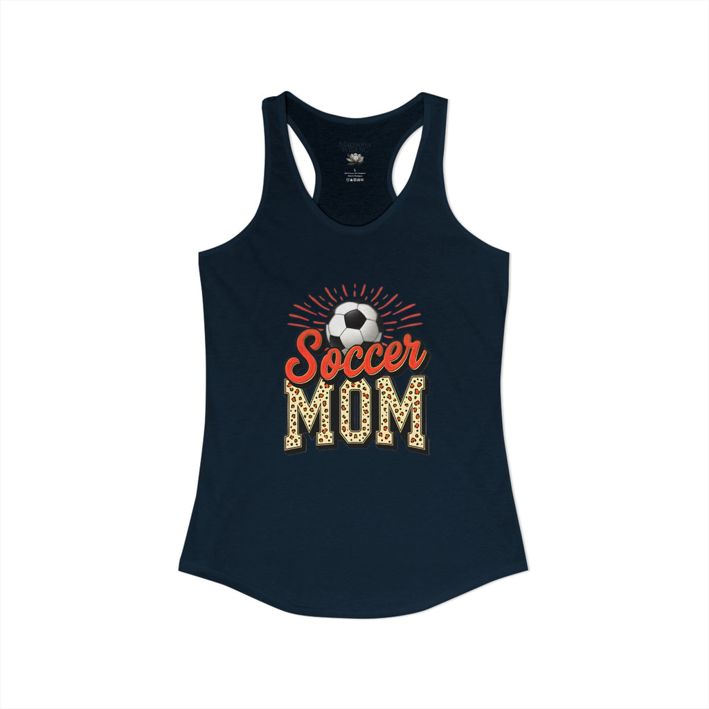 Soccer Mom Racerback Tank – Personalized Name & Number Option | Lightweight Women’s Soccer Tank Top - Magnolia Wild SC