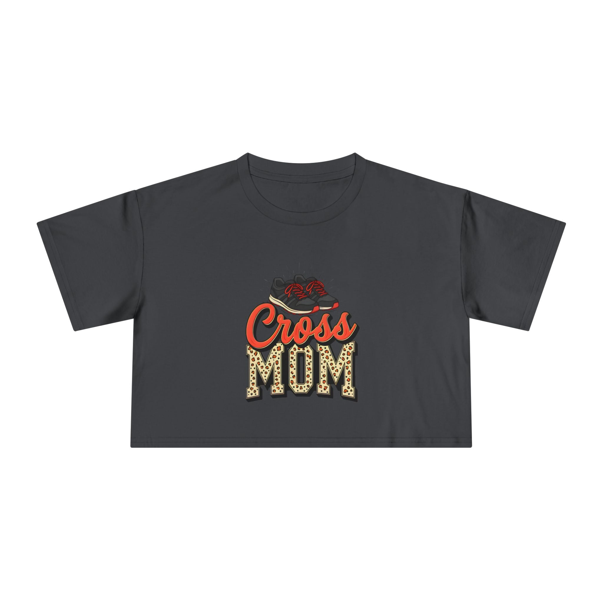 Cross Country Mom Cheetah Print Women's Crop Tee - Magnolia Wild SC