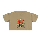 Golf Mom Cheetah Print Women's Crop Tee