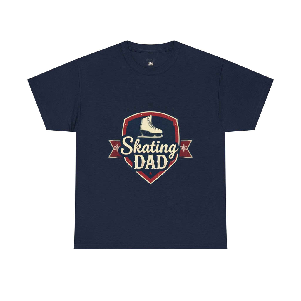 Retro Badge Style: The Vintage Figure Skating Dad Shield Tee