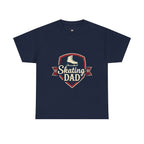 Retro Badge Style: The Vintage Figure Skating Dad Shield Tee