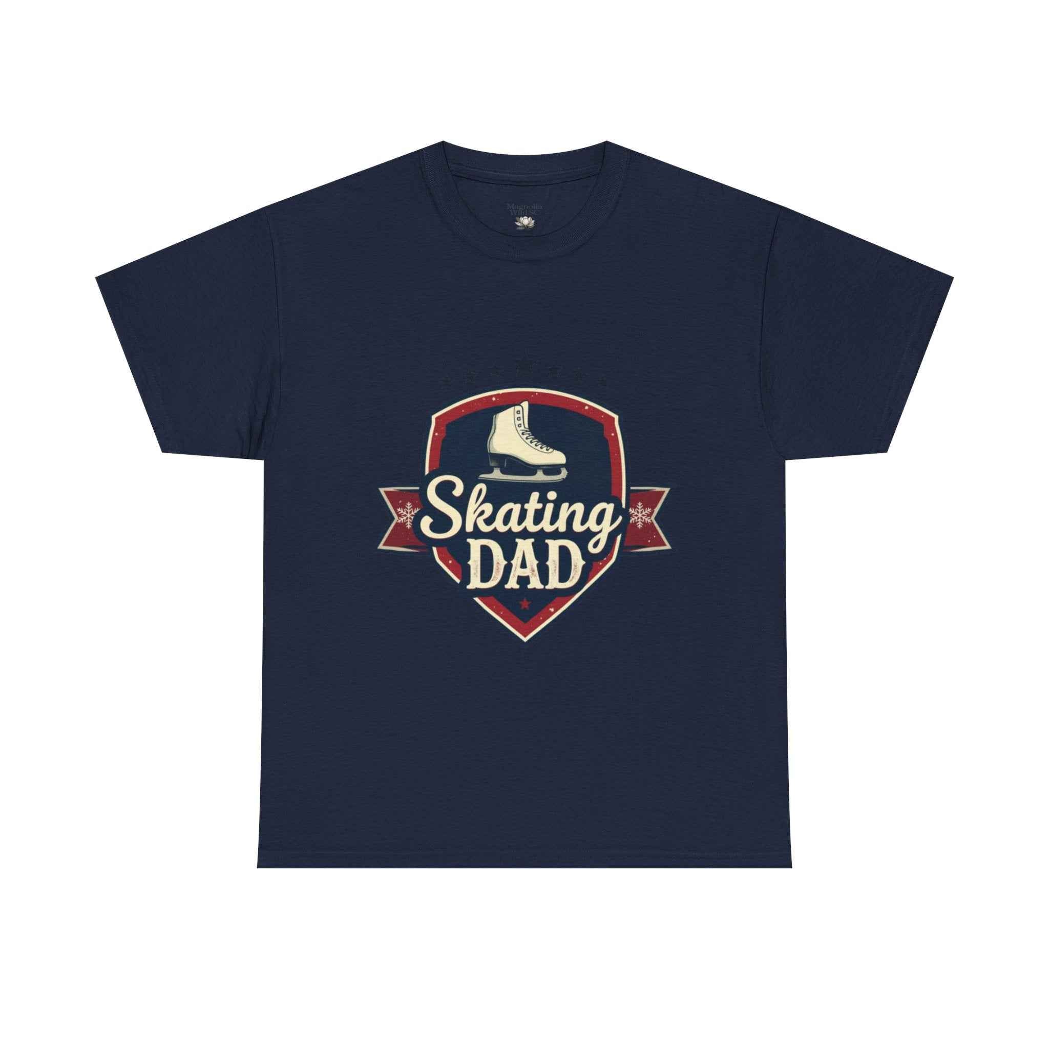 Retro Badge Style: The Vintage Figure Skating Dad Shield Tee