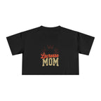 Lacrosse Mom Cheetah Print Women's Crop Tee - Magnolia Wild SC