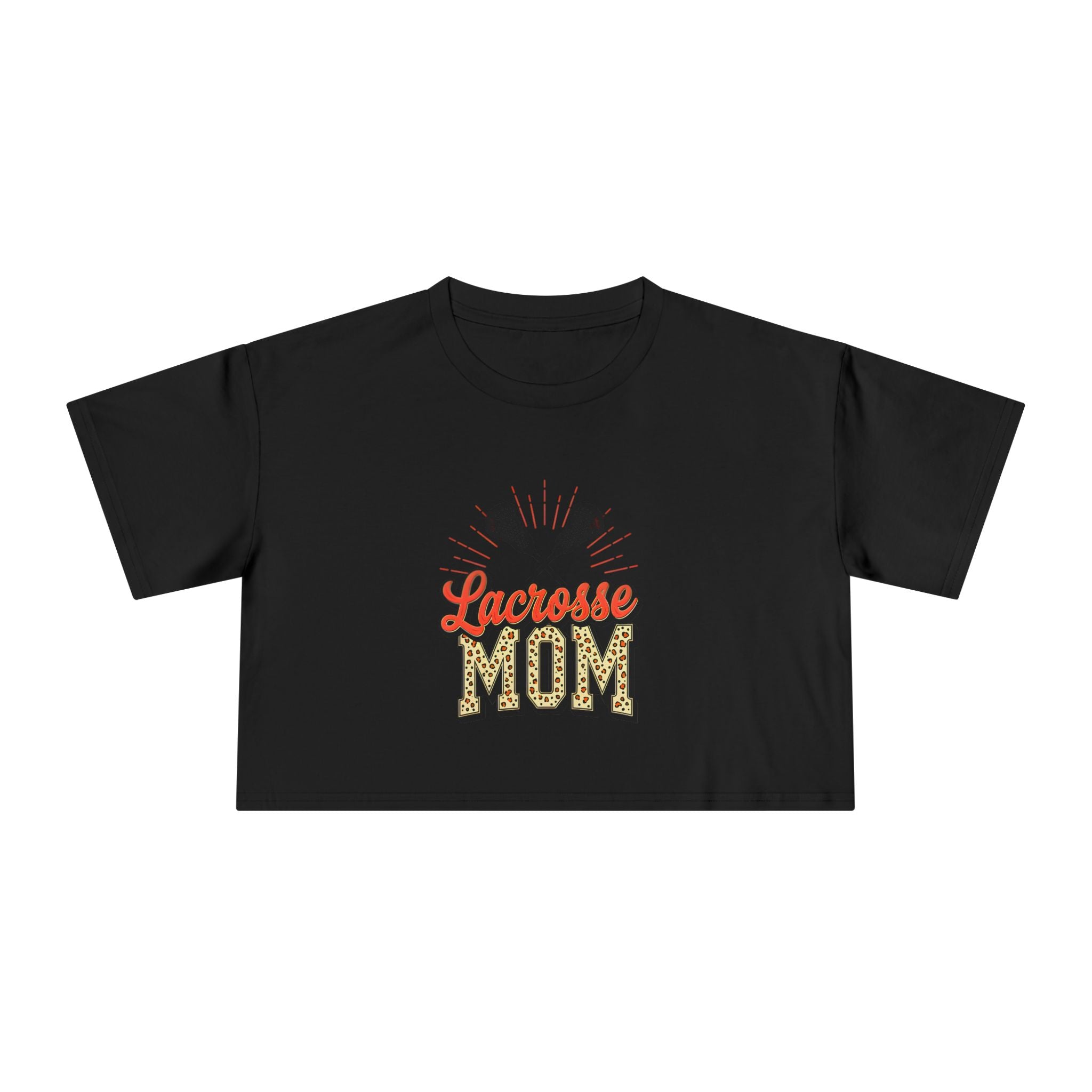 Lacrosse Mom Cheetah Print Women's Crop Tee - Magnolia Wild SC