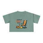 Softball Mom Mode Crop Tee - Magnolia Wild SC