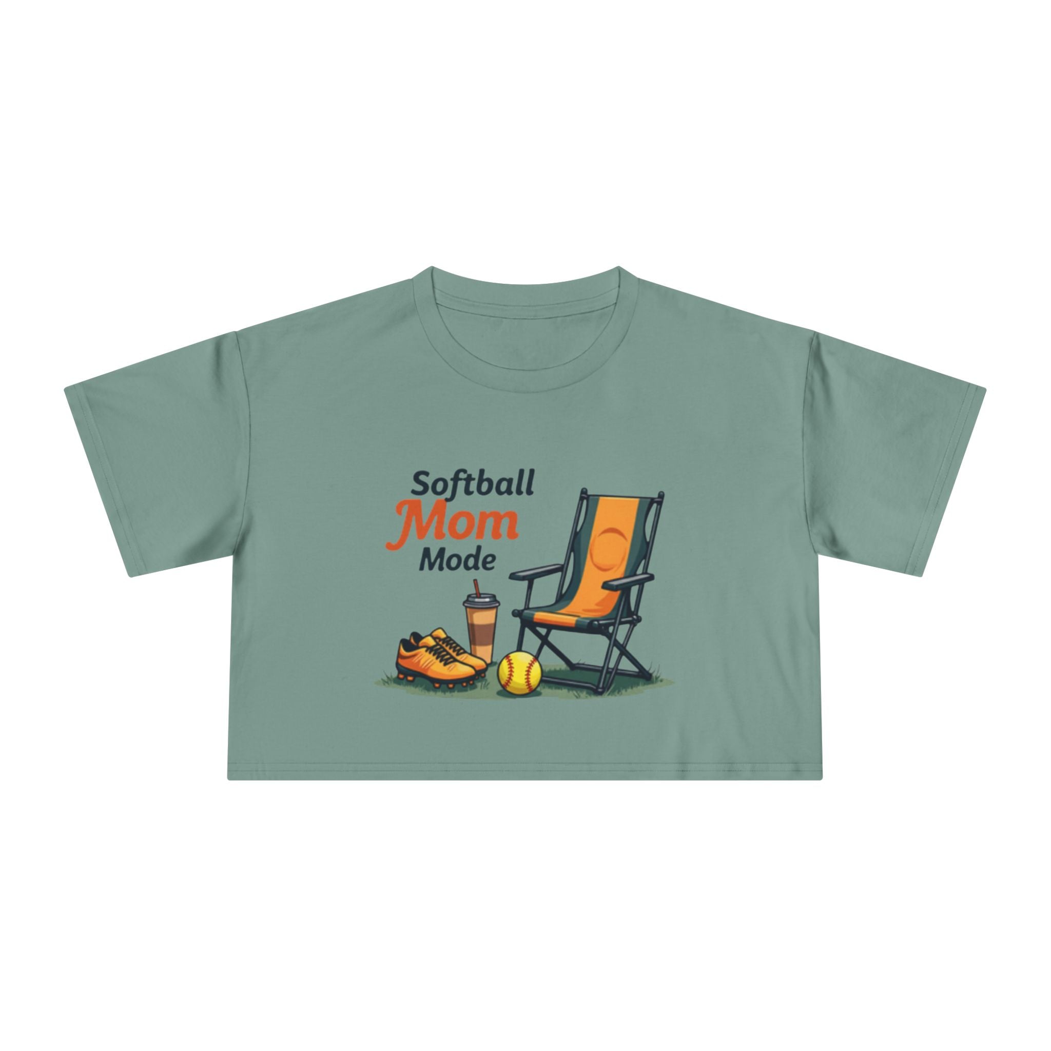 Softball Mom Mode Crop Tee - Magnolia Wild SC