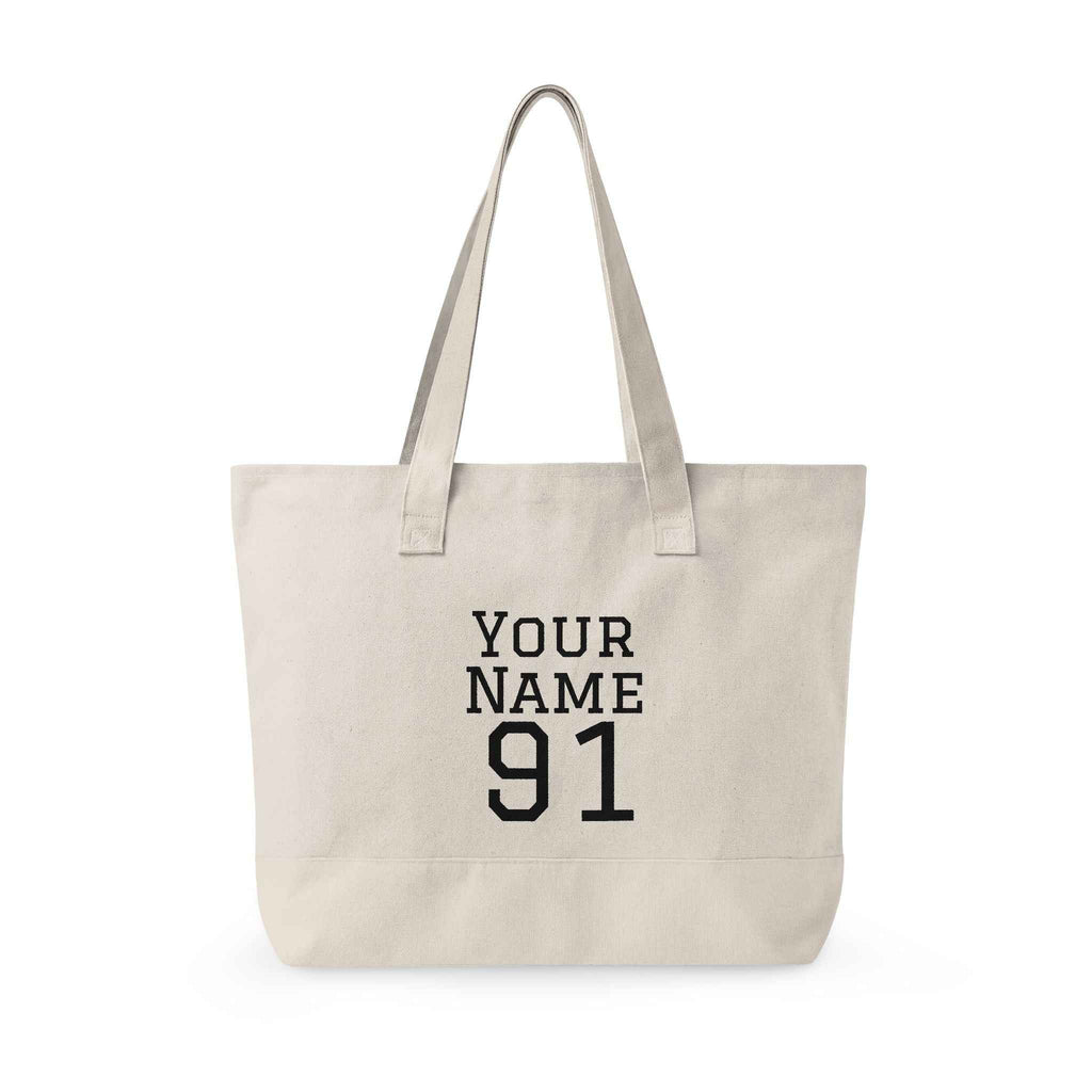 Personalized Baseball Mom Zipppered Tote - ‘Can’t Keep Calm, It’s Game Day’ Tote