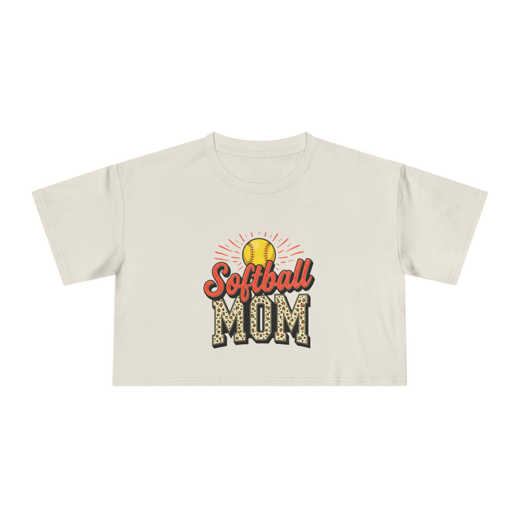 Softball Mom Cheetah Print Crop Tee for Women - Magnolia Wild SC