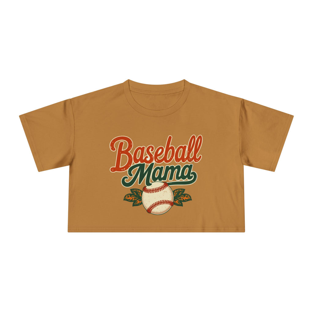 Baseball Mama Crop Tee | Retro Baseball Graphic, Mom Sports Top - Magnolia Wild SC