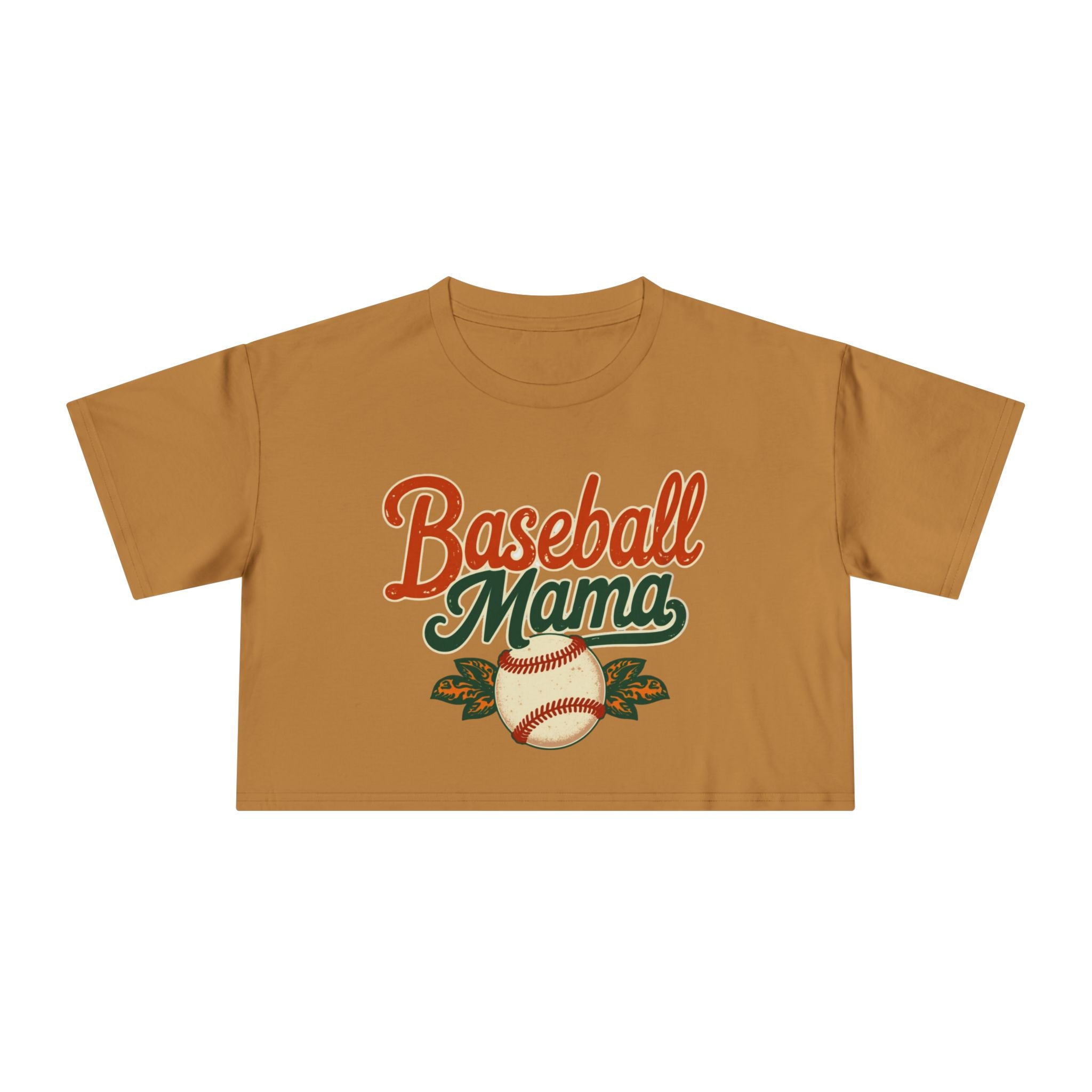 Baseball Mama Crop Tee | Retro Baseball Graphic, Mom Sports Top - Magnolia Wild SC