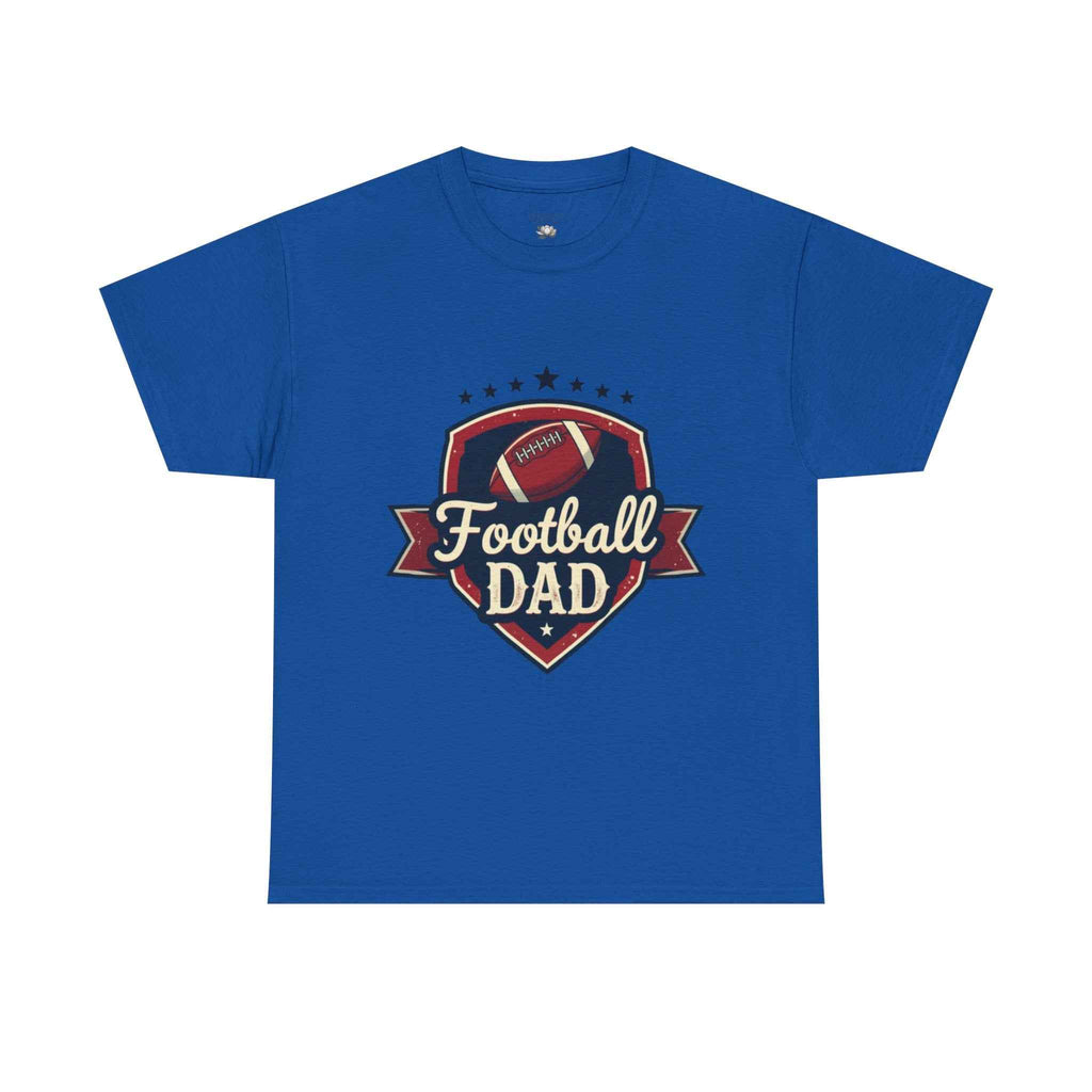 Retro Badge Style: The Vintage Football Dad Shield Tee