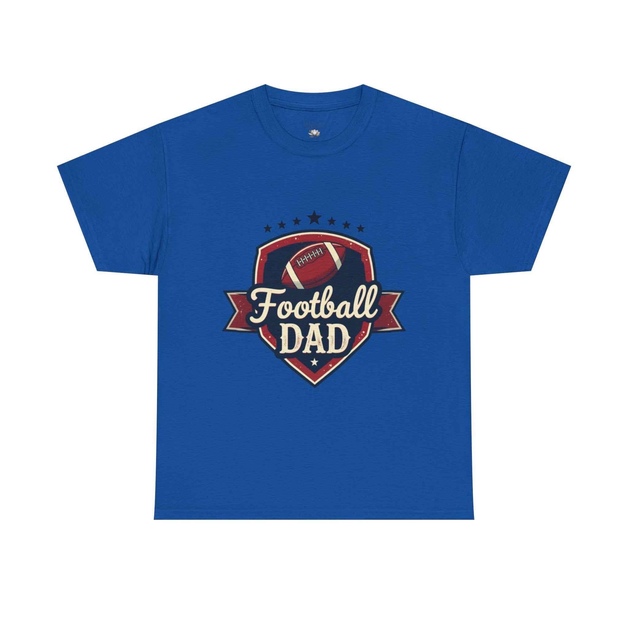 Retro Badge Style: The Vintage Football Dad Shield Tee