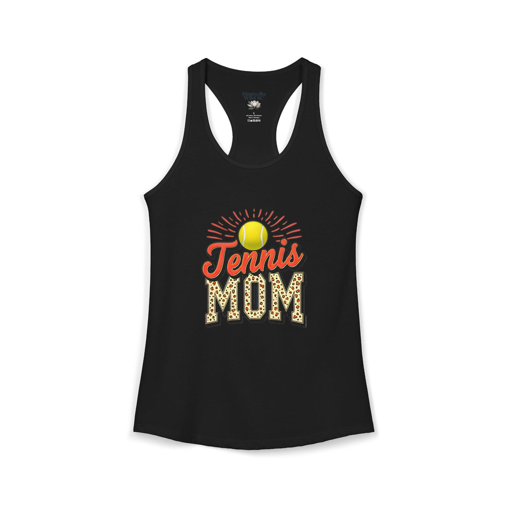 Mom Tennis Mom Racerback Tank – Personalized Name & Number Option | Lightweight Women’s Tennis Tank Top - Magnolia Wild SC