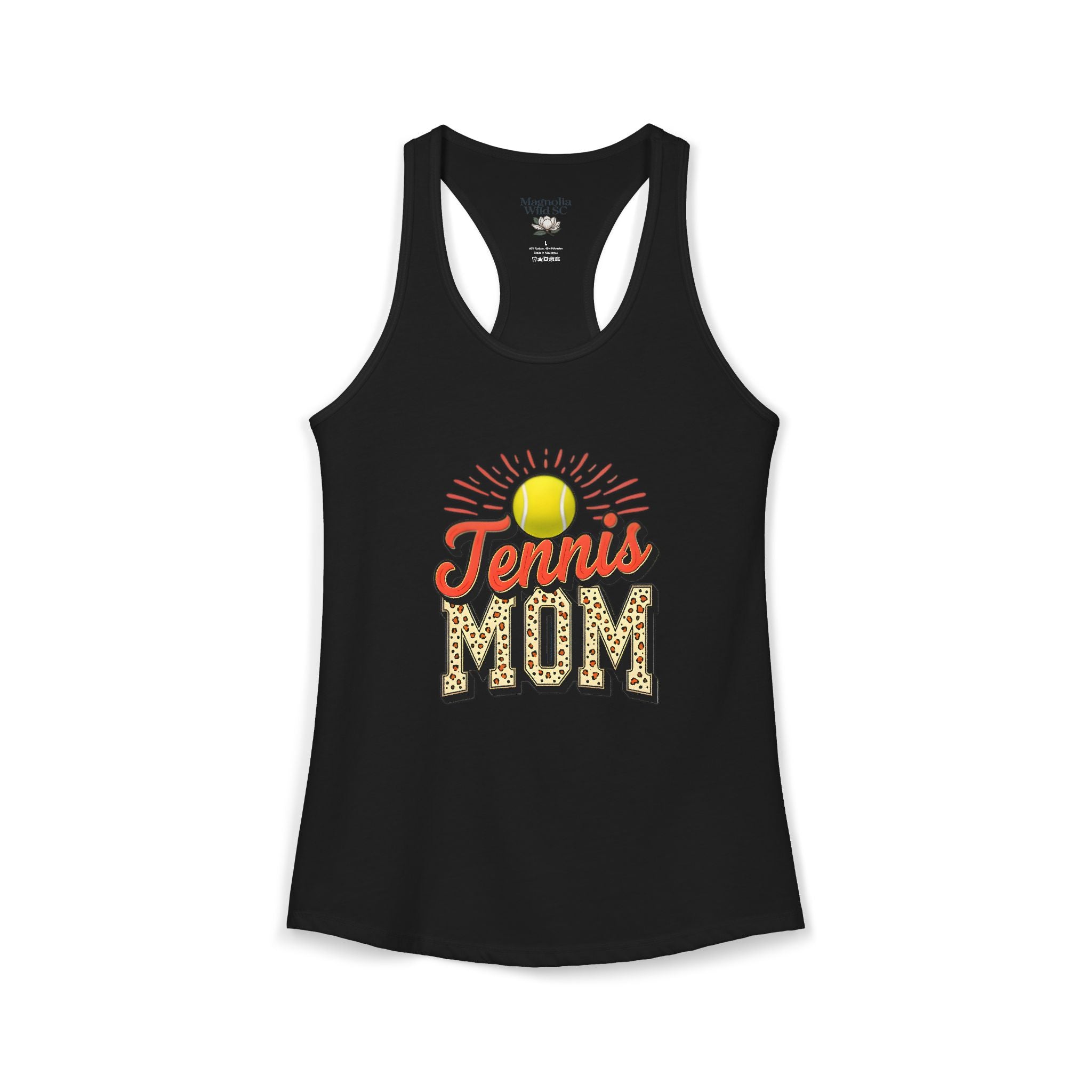 Mom Tennis Mom Racerback Tank – Personalized Name & Number Option | Lightweight Women’s Tennis Tank Top - Magnolia Wild SC