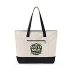 Personalized Soccer Mom Zippered Tote — Weekends Are Booked (Seriously!)