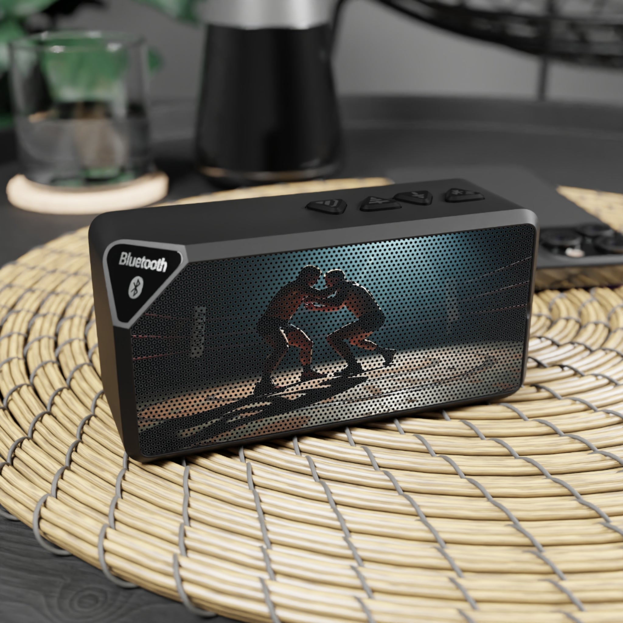 Jabba Bluetooth Speaker — Dark Photorealistic Wrestling Design Bluetooth Speaker - Magnolia Wild SC