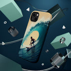 Surfer Riding a Wave iPhone Case — Magnetic Impact-Resistant - Magnolia Wild SC