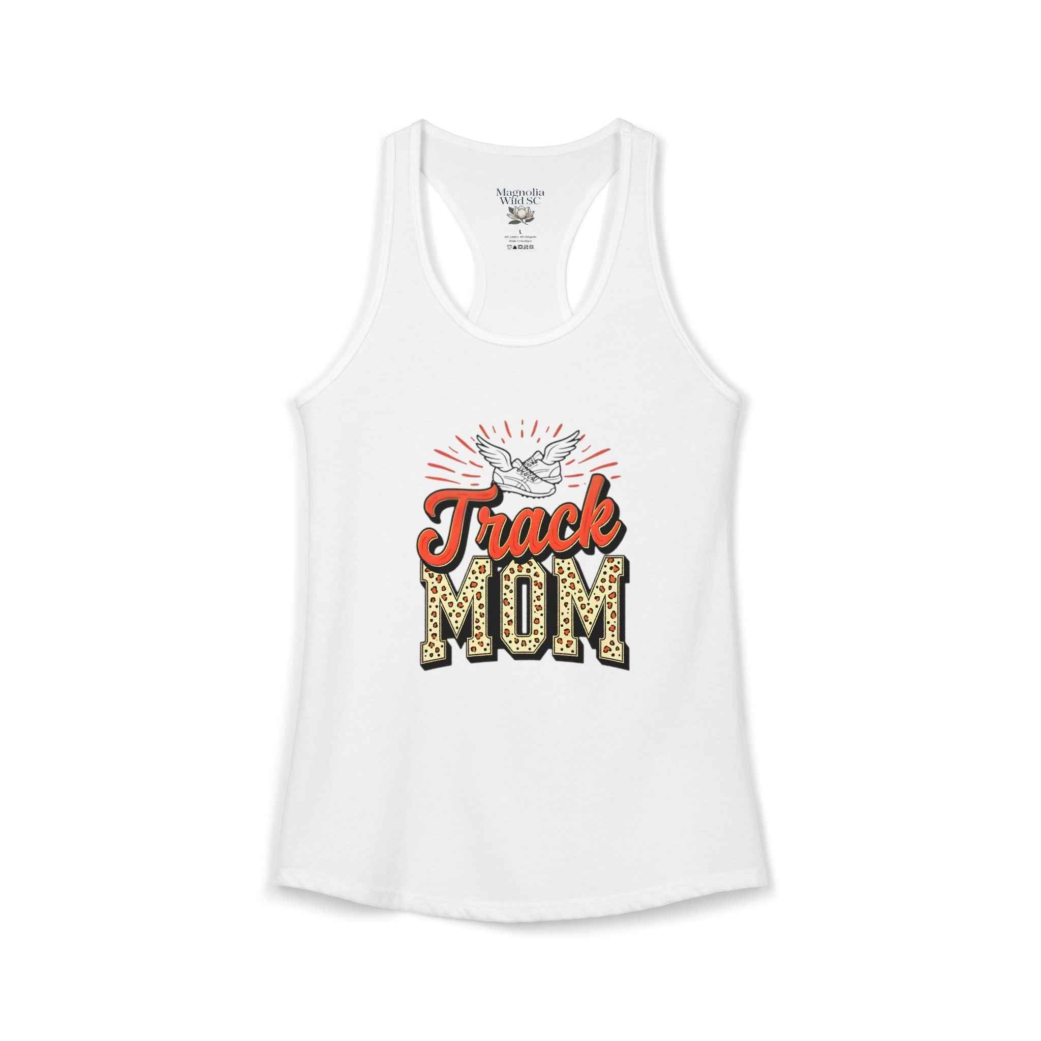 Track Mom Racerback Tank – Personalized Name & Number Option