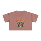 Lacrosse Mama Crop Tee | Retro Lacrosse Graphic, Mom Sports Top - Magnolia Wild SC