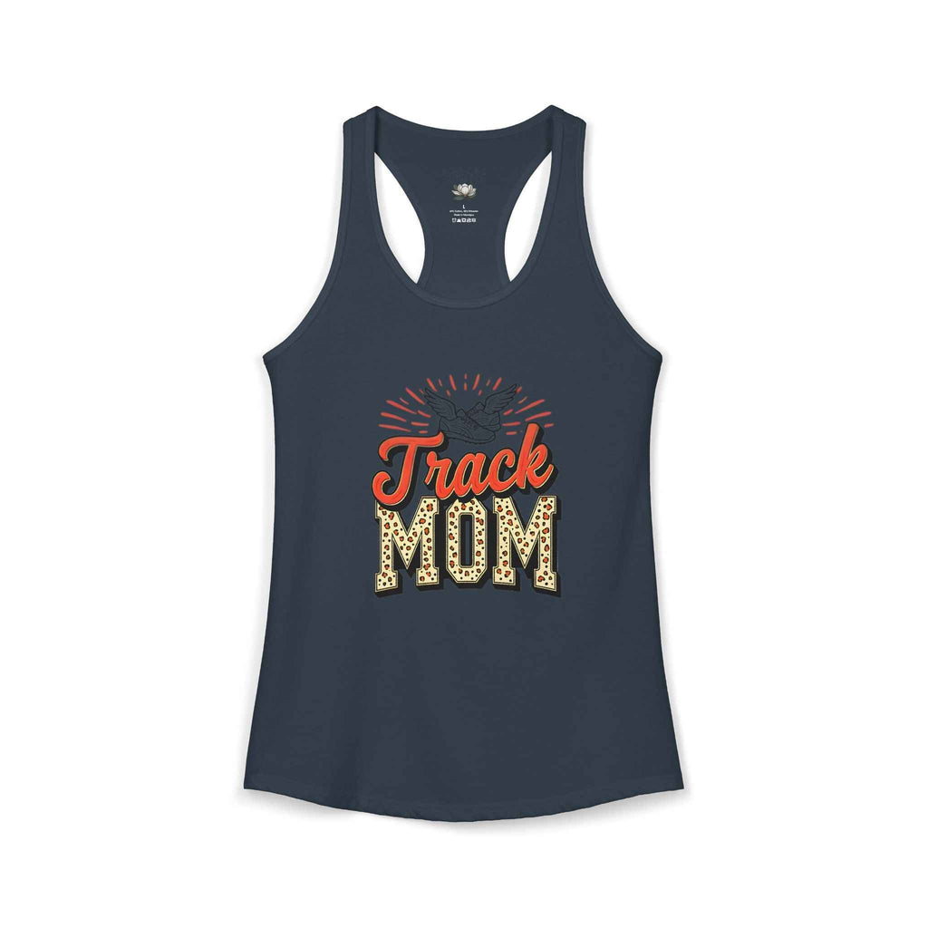 Track Mom Racerback Tank – Personalized Name & Number Option