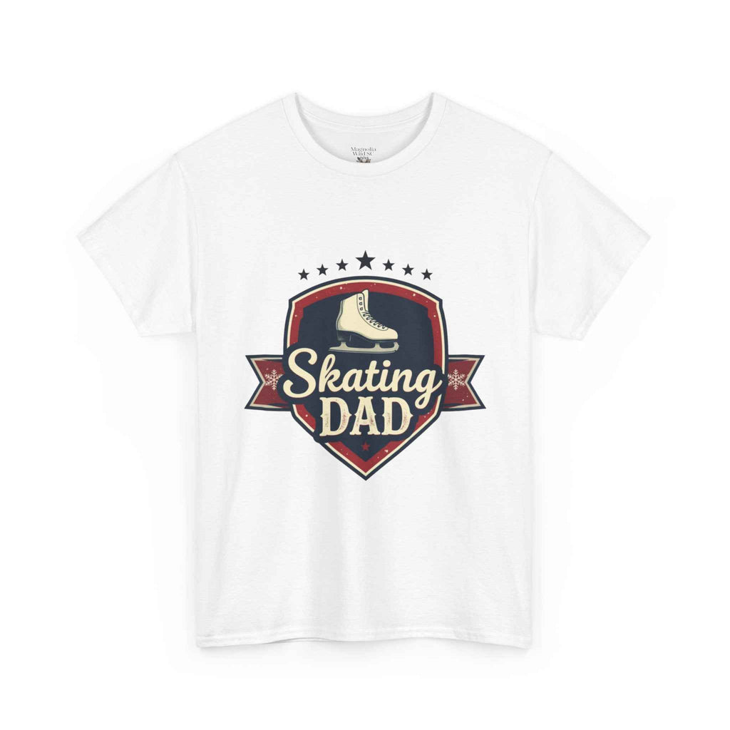 Retro Badge Style: The Vintage Figure Skating Dad Shield Tee