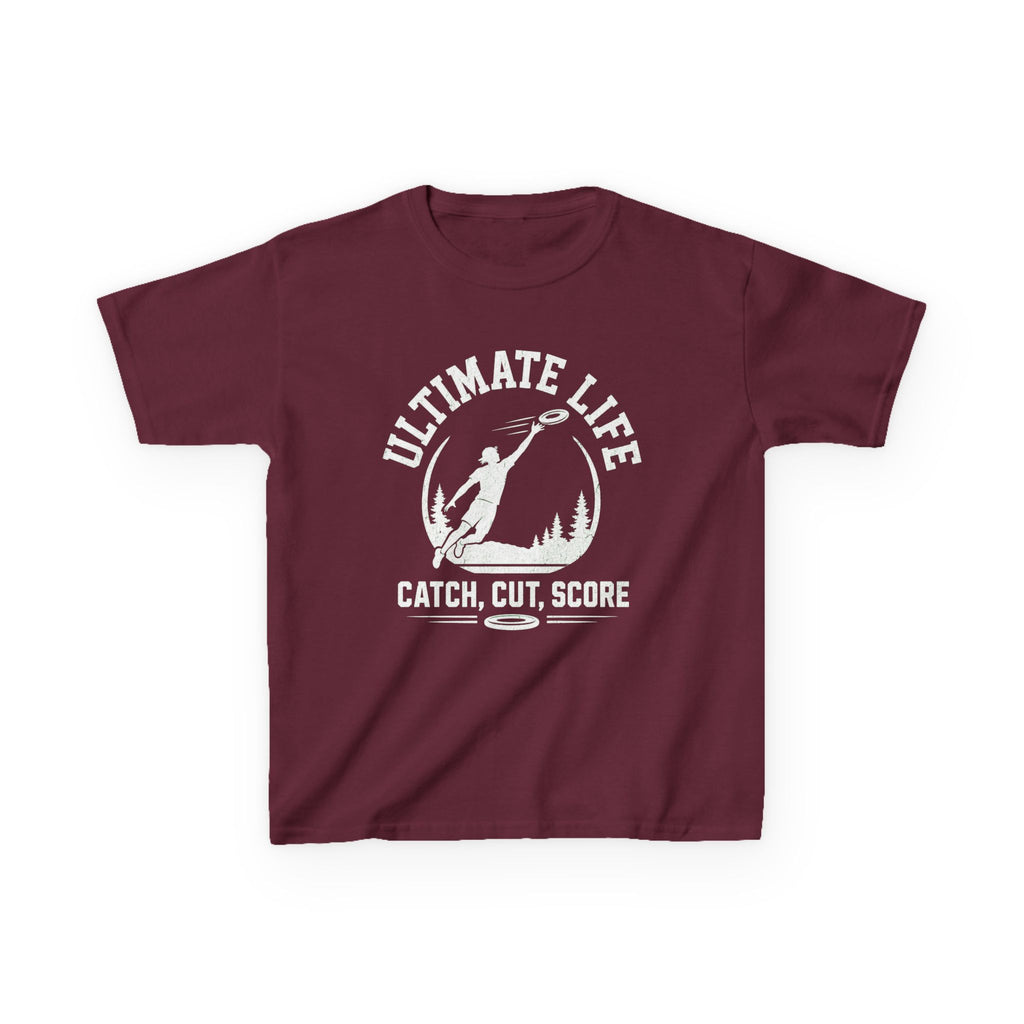 Ultimate Life Kids Tee — “Catch, Cut, Score” Ultimate Frisbee Youth Shirt - Magnolia Wild SC