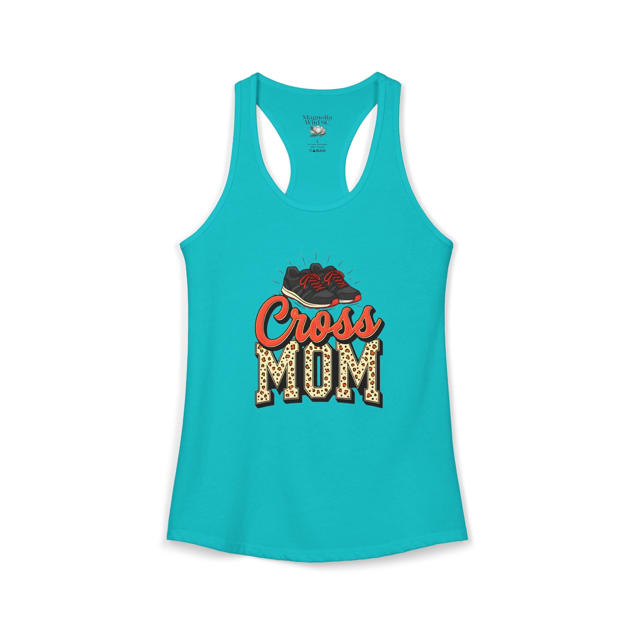 Mom Cross Country Mom Racerback Tank – Personalized Name & Number Option - Magnolia Wild SC