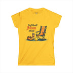 Softball Mom Mode Tee | Mom Chair, Glove & Cleats Design