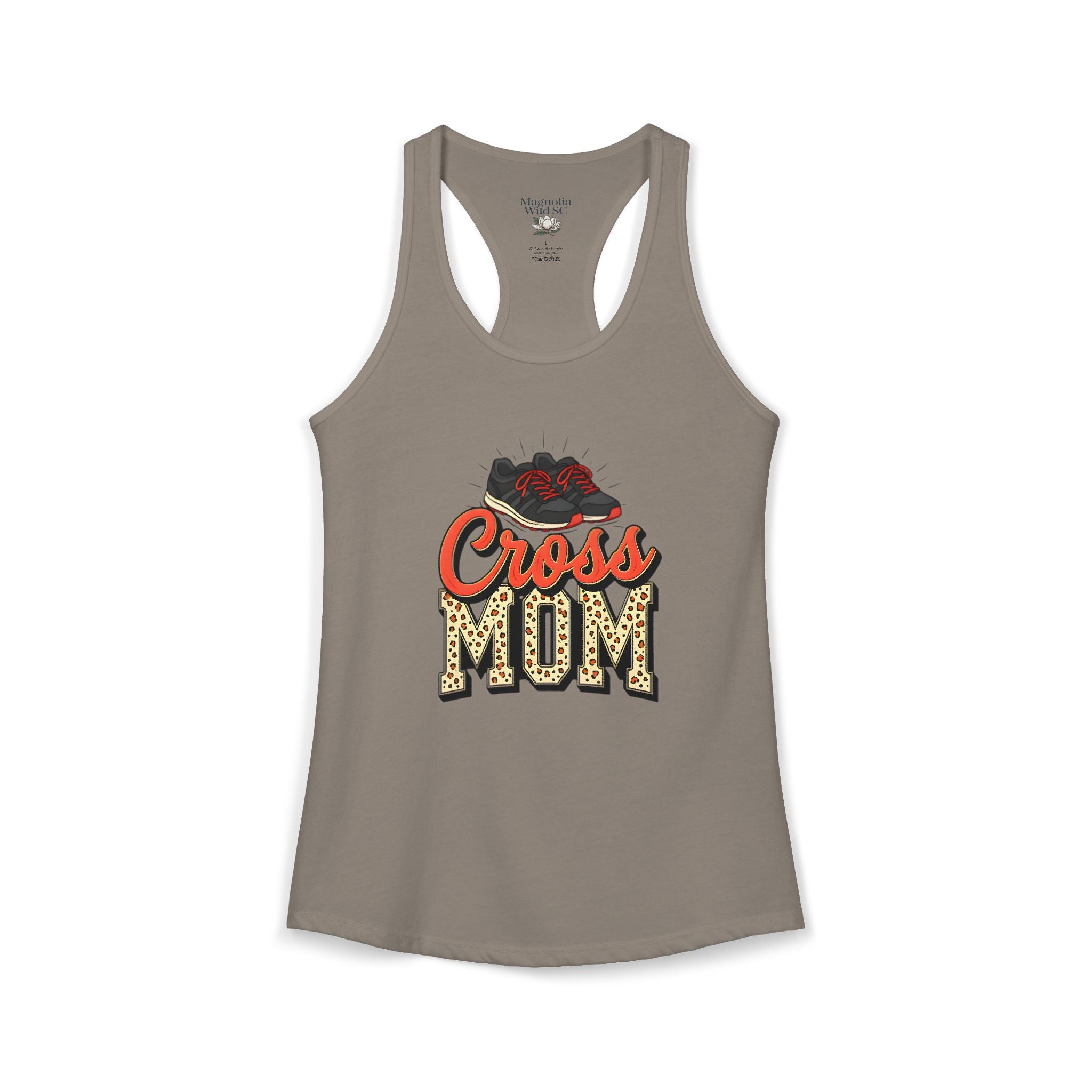Mom Cross Country Mom Racerback Tank – Personalized Name & Number Option - Magnolia Wild SC