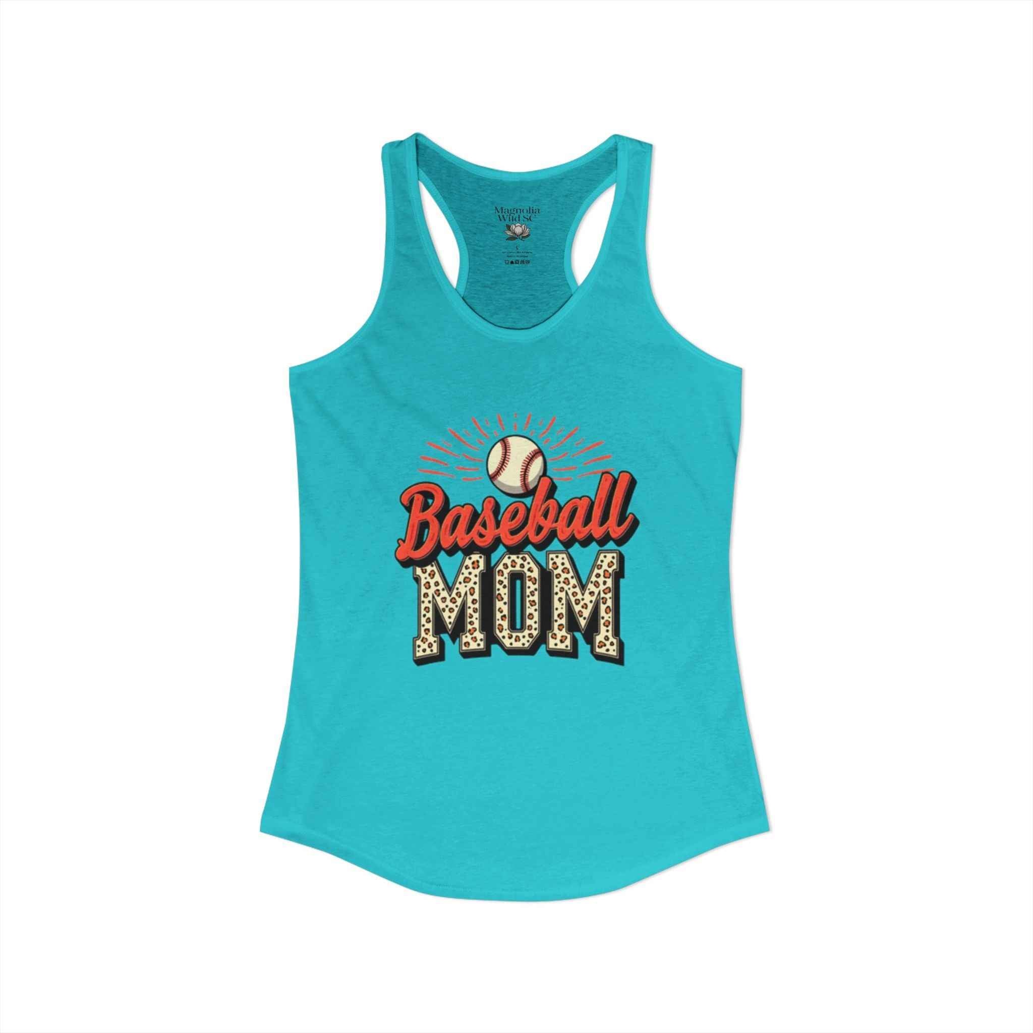 Baseball Mom Racerback Tank – Personalized Name & Number Option