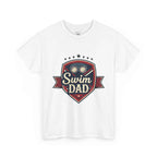 Retro Badge Style: The Vintage Swim Dad Shield Tee