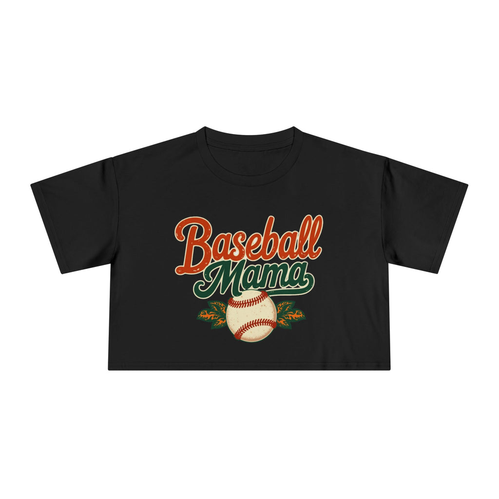 Baseball Mama Crop Tee | Retro Baseball Graphic, Mom Sports Top - Magnolia Wild SC