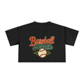 Baseball Mama Crop Tee | Retro Baseball Graphic, Mom Sports Top - Magnolia Wild SC