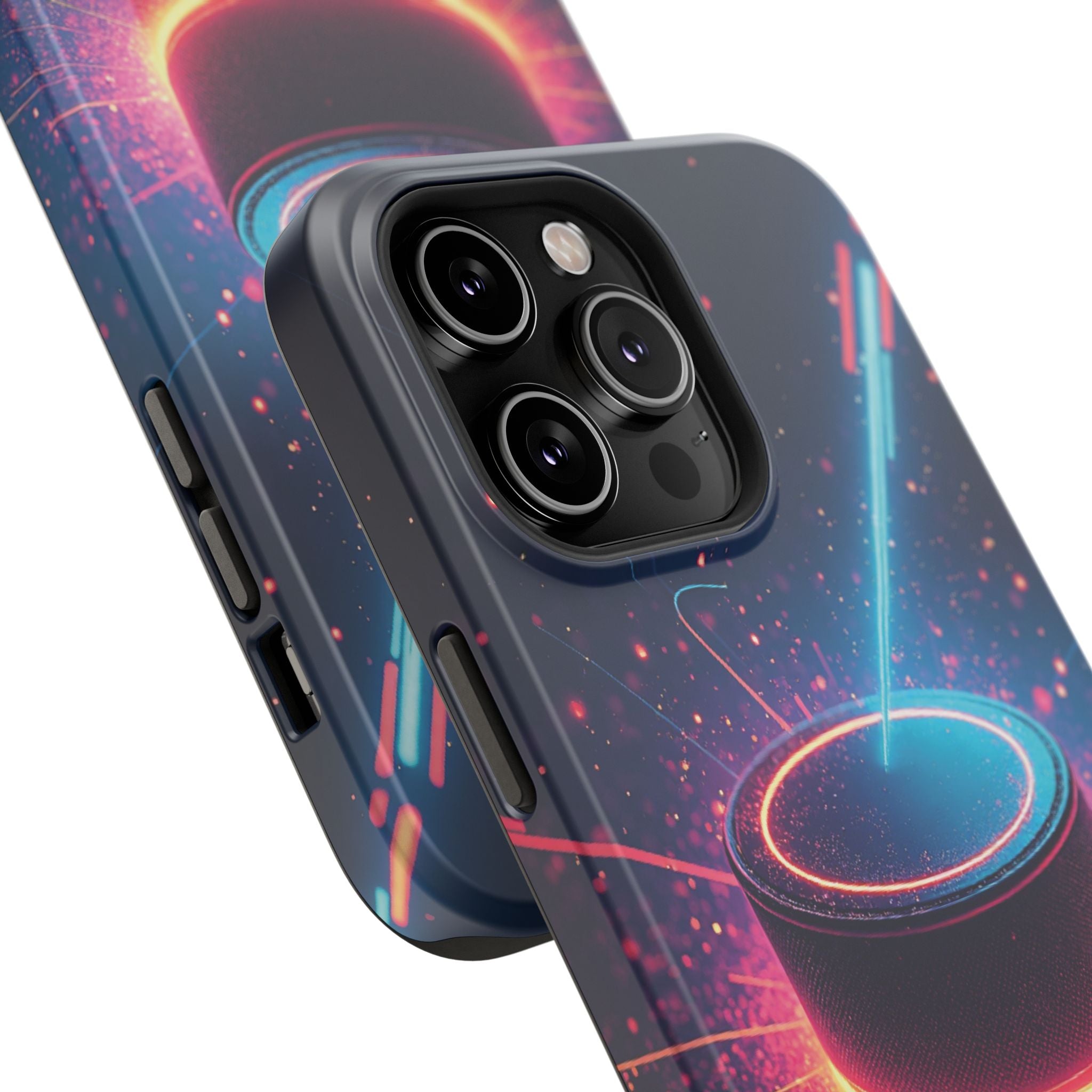 Neon Laser Hockey Puck Impact-Resistant Phone Case - Magnolia Wild SC