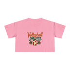 Volleyball Mama Crop Tee | Retro Volleyball Graphic, Mom Sports Top - Magnolia Wild SC