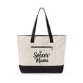 Personalized Soccer Mama Zippered Canvas Tote — Game Day Essential