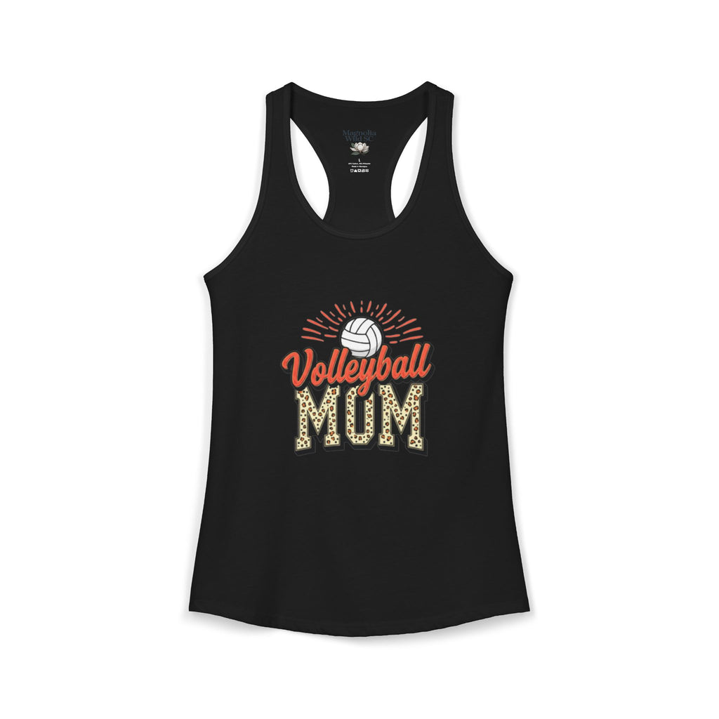 Volleyball Mom Racerback Tank – Personalized Name & Number Option | Lightweight Women’s Volleyball Tank Top - Magnolia Wild SC
