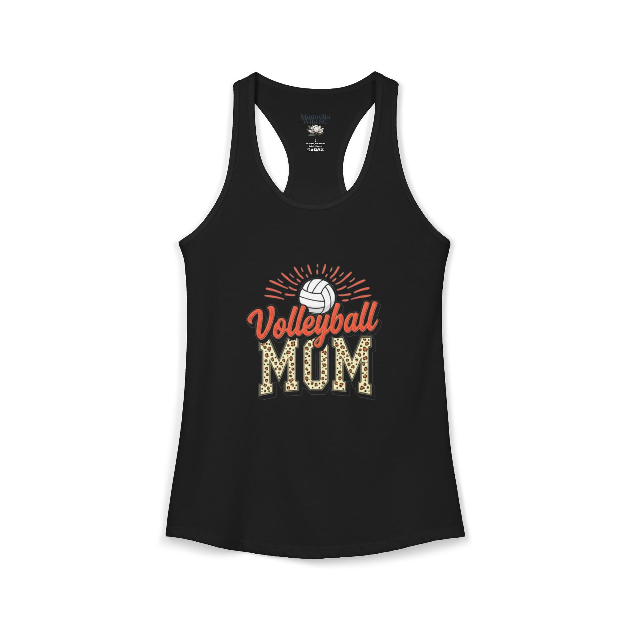 Volleyball Mom Racerback Tank – Personalized Name & Number Option | Lightweight Women’s Volleyball Tank Top - Magnolia Wild SC