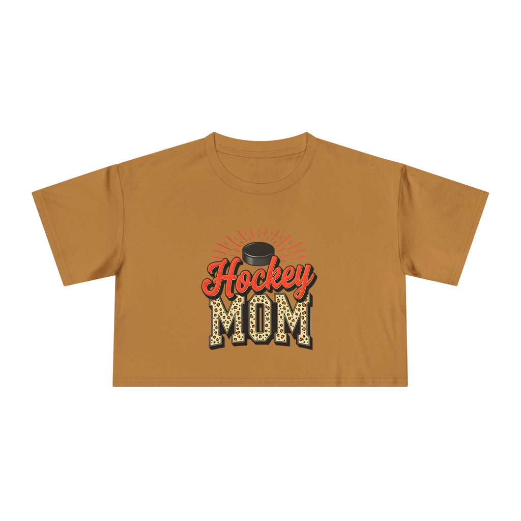 Hockey Mom Cheetah Print Women's Crop Tee - Magnolia Wild SC