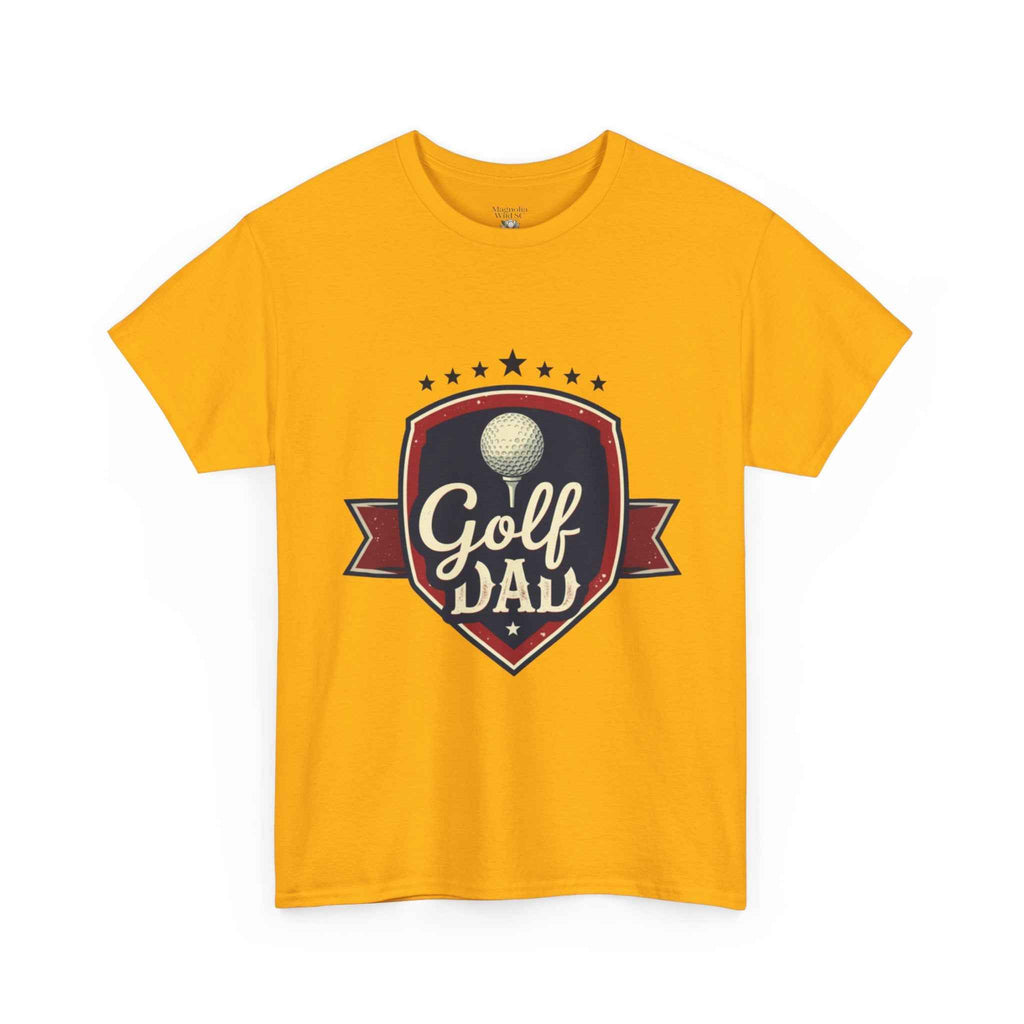 Retro Badge Style: The Vintage Golf Dad Shield Tee