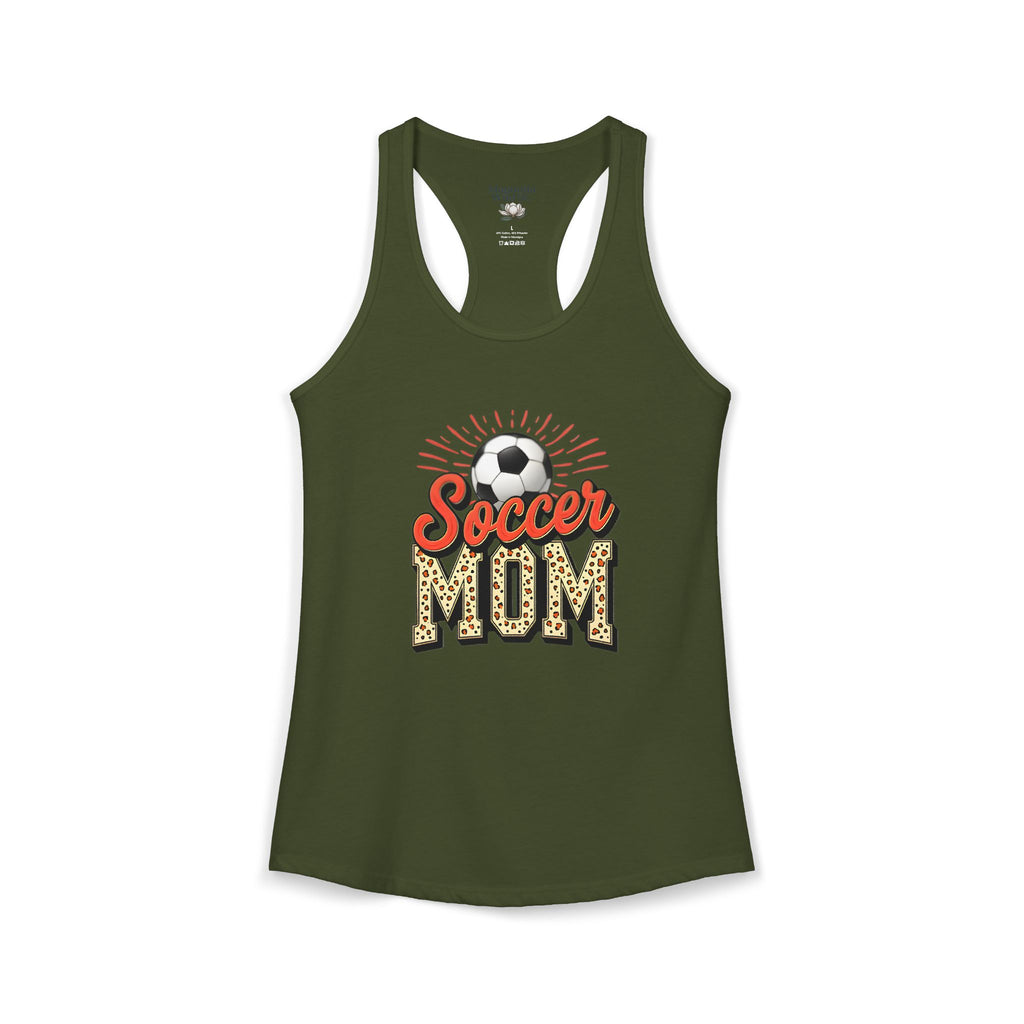 Soccer Mom Racerback Tank – Personalized Name & Number Option | Lightweight Women’s Soccer Tank Top - Magnolia Wild SC