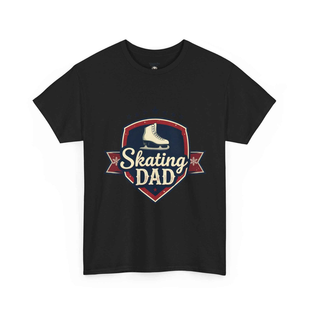 Retro Badge Style: The Vintage Figure Skating Dad Shield Tee