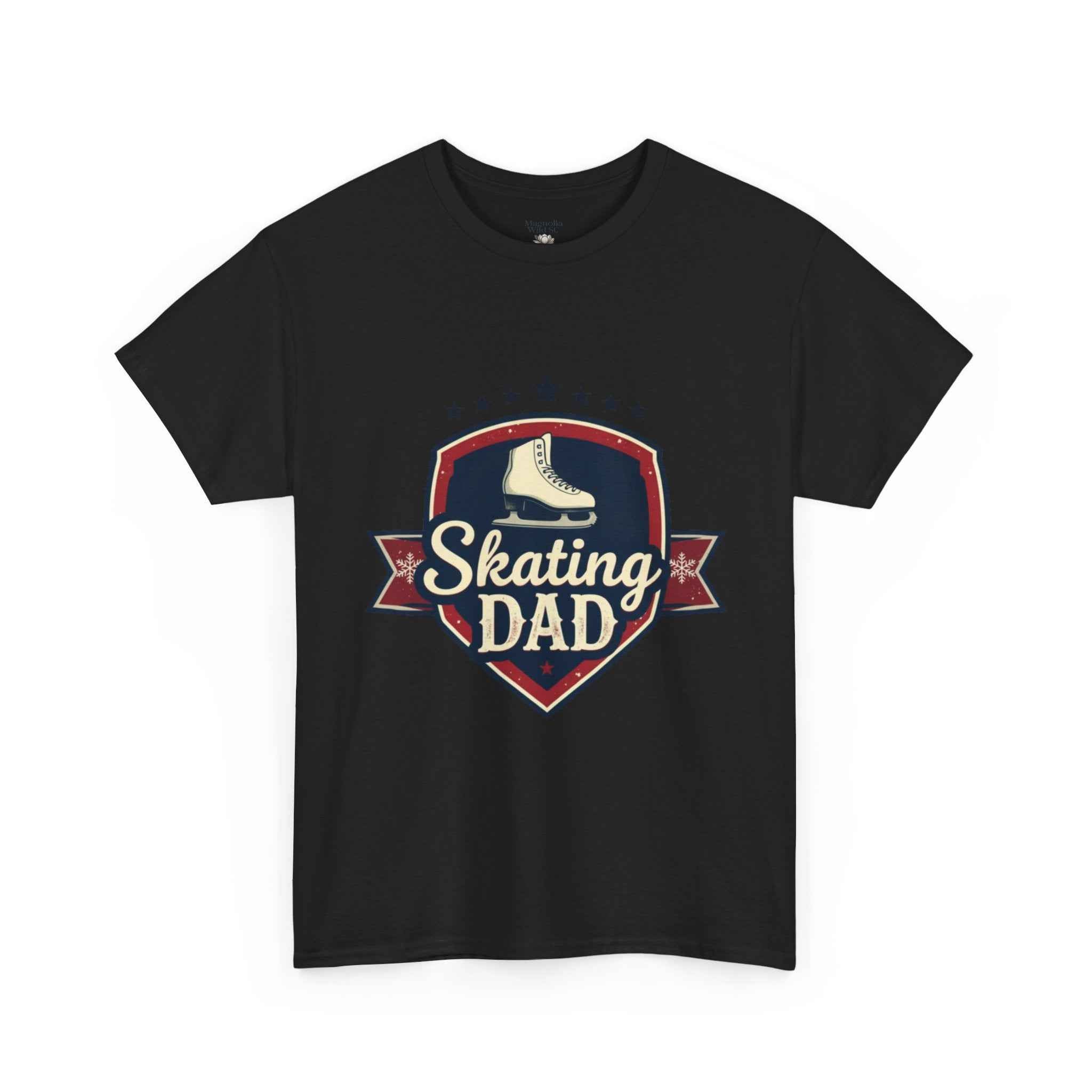 Retro Badge Style: The Vintage Figure Skating Dad Shield Tee