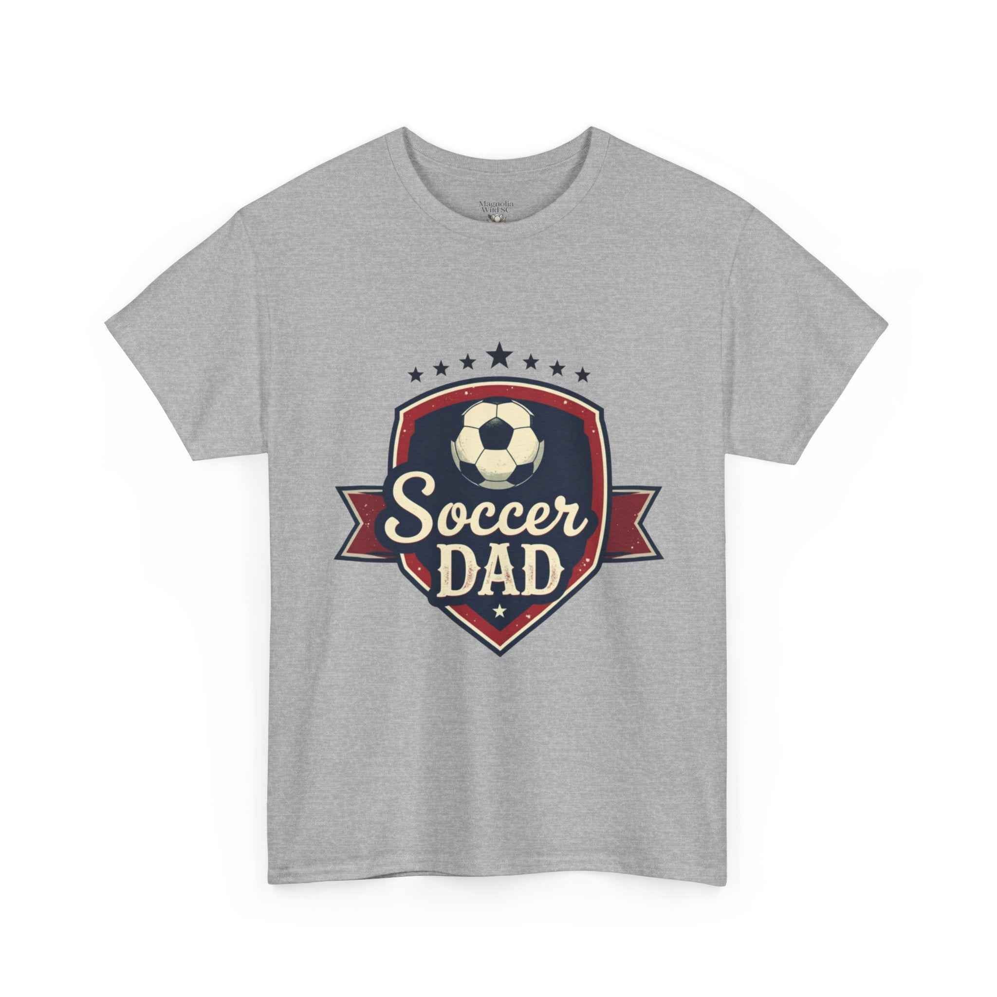 Retro Badge Style: The Vintage Soccer Dad Shield Tee