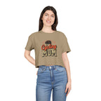 Cycling Mom Cheetah Print Crop Tee