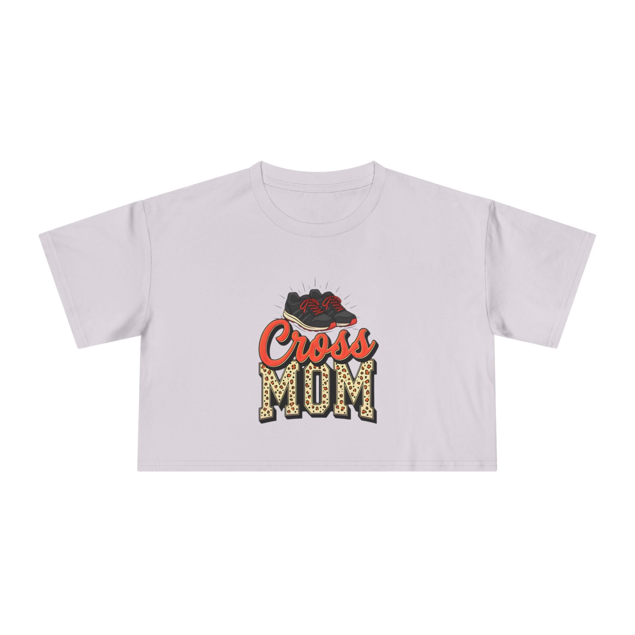 Cross Country Mom Cheetah Print Women's Crop Tee - Magnolia Wild SC